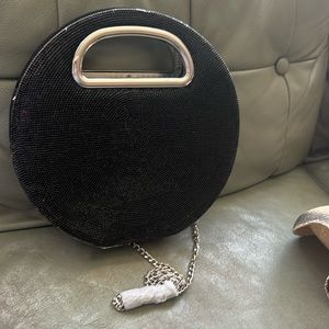 Black and silver clutch
